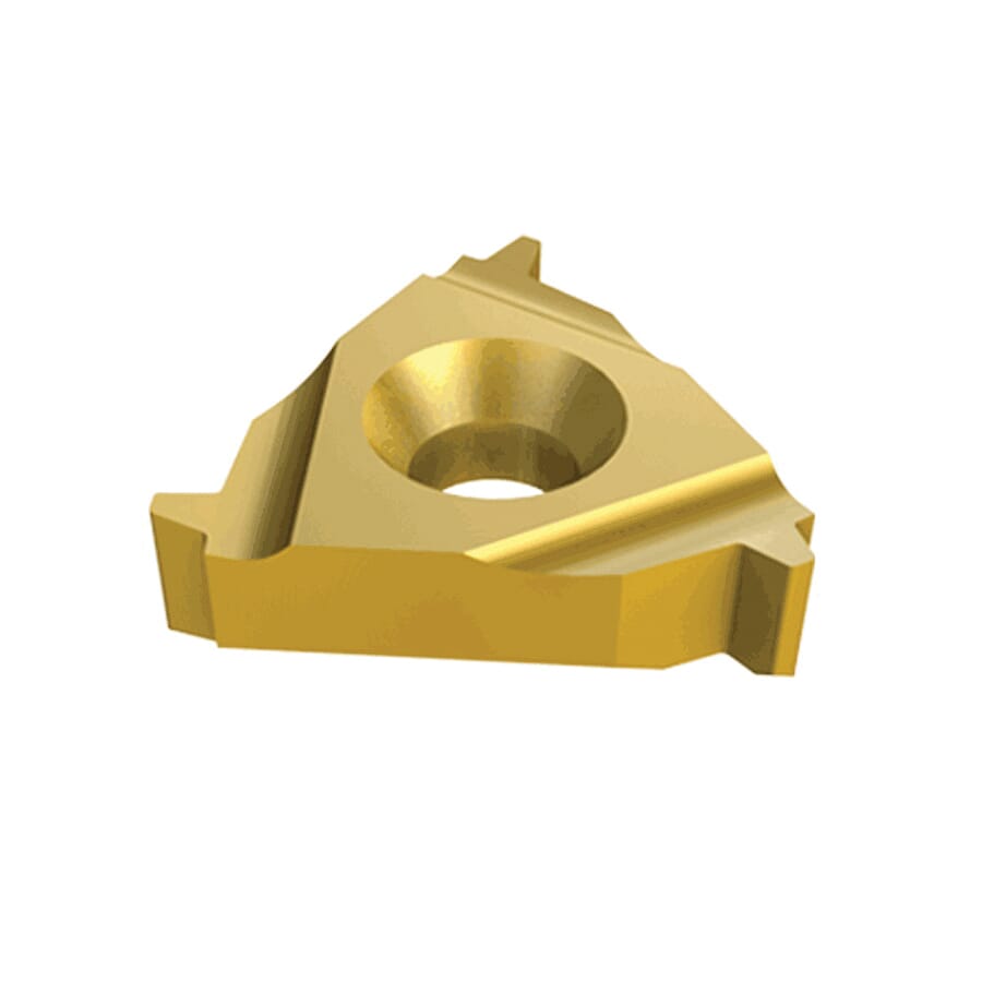 Iscar 5997713 ISCARTHREAD Laydown Threading Insert, 16ER Insert, Triangular Shape, 10 TPI, External Thread, Acme Thread, Right Hand Cutting, Manufacturer's Grade: IC250, Material Grade: M, P